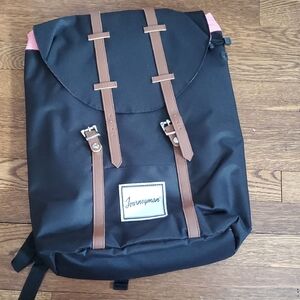 Journeyman Black Brown Pink Backpack